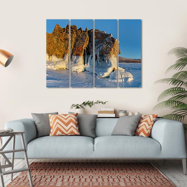 Ice Of Lake Baikal Canvas Wall Art-4 Horizontal-Gallery Wrap-34" x 24"-Tiaracle
