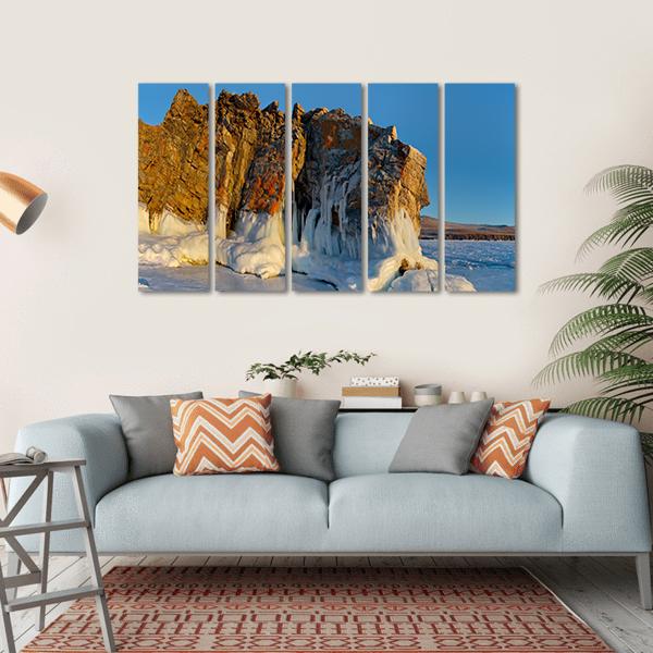 Ice Of Lake Baikal Canvas Wall Art-5 Horizontal-Gallery Wrap-22" x 12"-Tiaracle