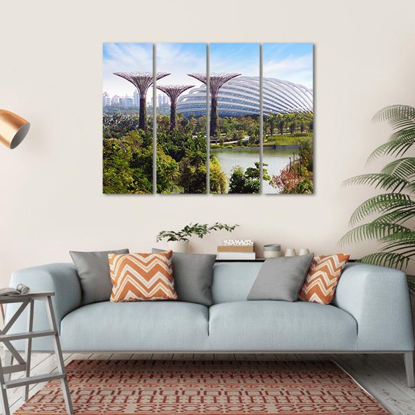 Super Tree Grove Garden Canvas Wall Art-4 Horizontal-Gallery Wrap-34" x 24"-Tiaracle