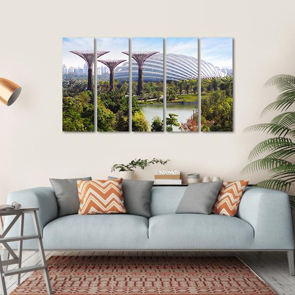 Super Tree Grove Garden Canvas Wall Art-5 Horizontal-Gallery Wrap-22" x 12"-Tiaracle