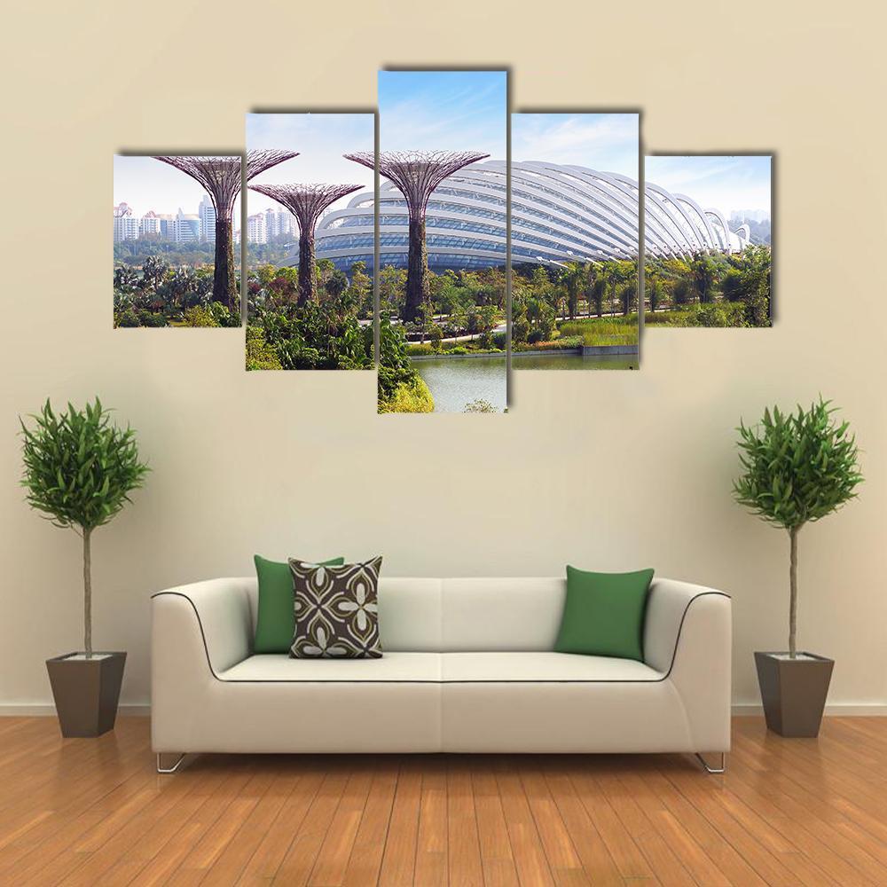 Super Tree Grove Garden Canvas Wall Art-5 Star-Gallery Wrap-62" x 32"-Tiaracle