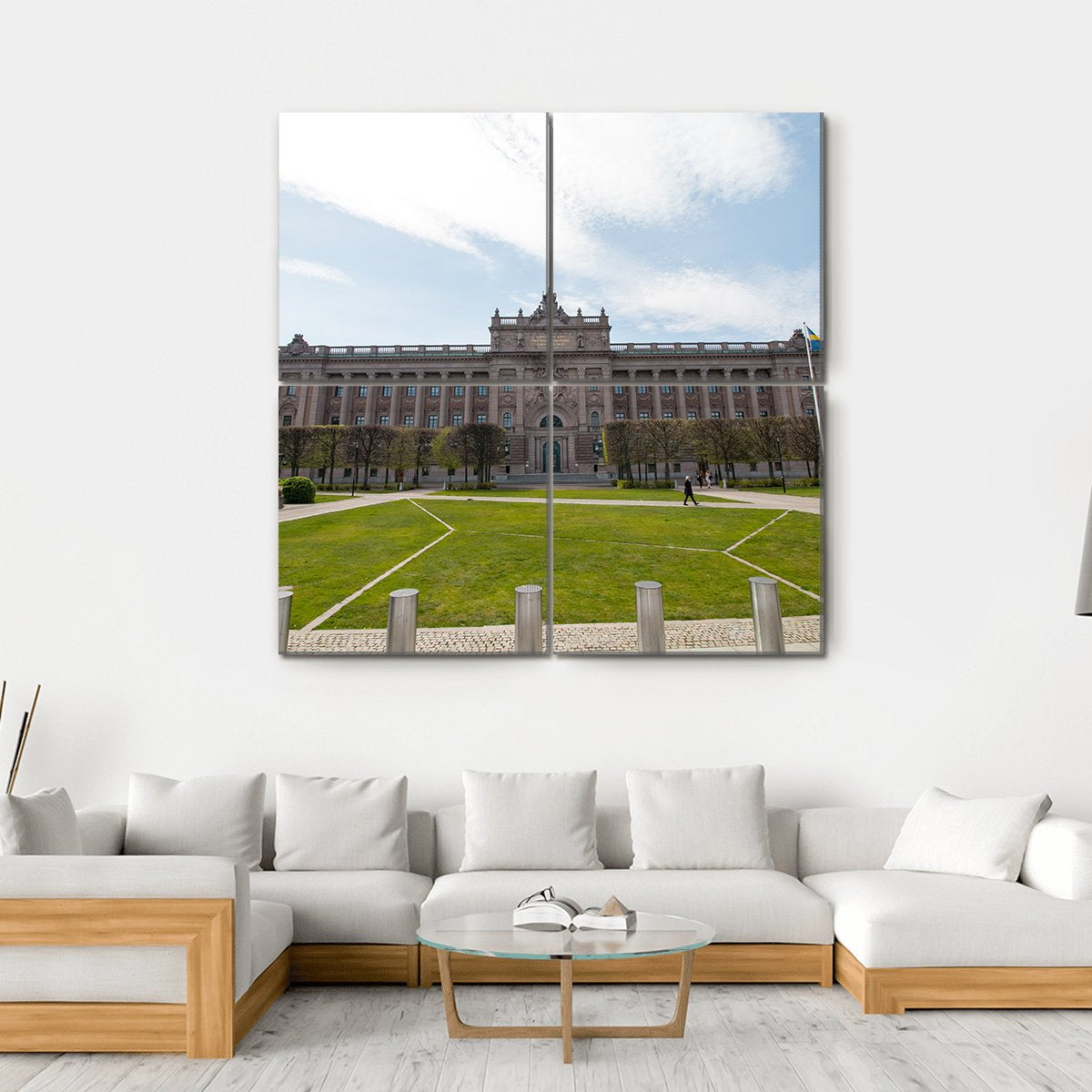 The Swedish Parliament Canvas Wall Art-4 Square-Gallery Wrap-17" x 17"-Tiaracle