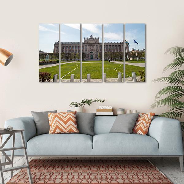 The Swedish Parliament Canvas Wall Art-5 Horizontal-Gallery Wrap-22" x 12"-Tiaracle