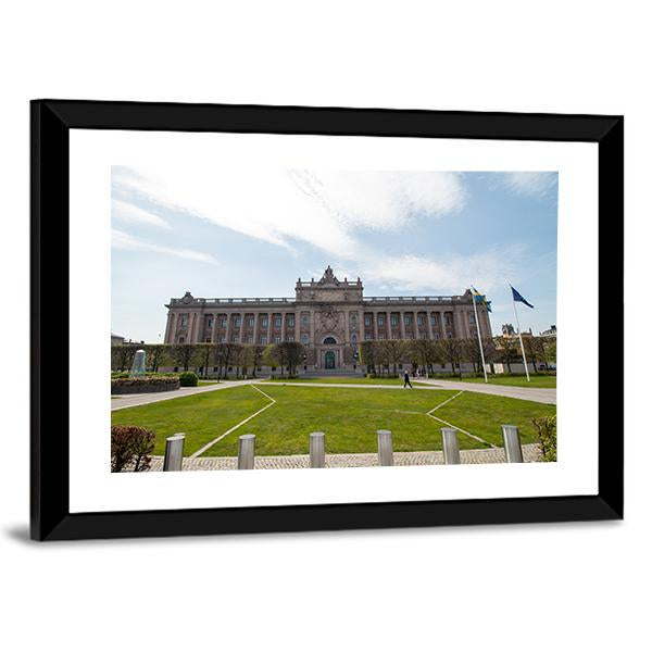 The Swedish Parliament Canvas Wall Art-3 Horizontal-Gallery Wrap-25" x 16"-Tiaracle