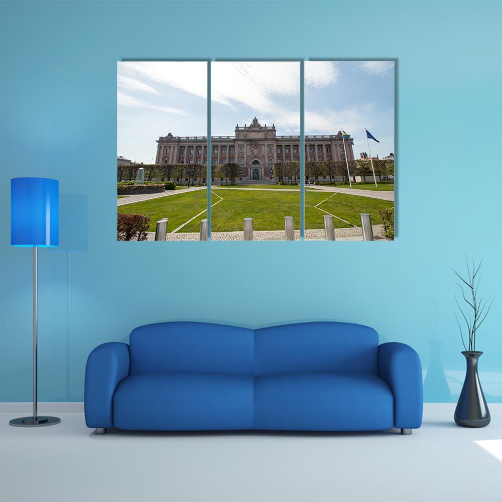 The Swedish Parliament Canvas Wall Art-3 Horizontal-Gallery Wrap-37" x 24"-Tiaracle