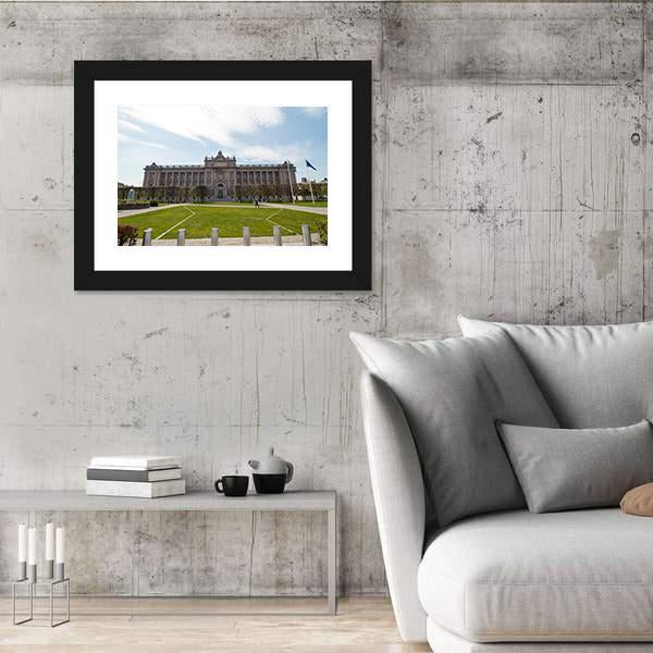 The Swedish Parliament Canvas Wall Art-5 Horizontal-Gallery Wrap-22" x 12"-Tiaracle