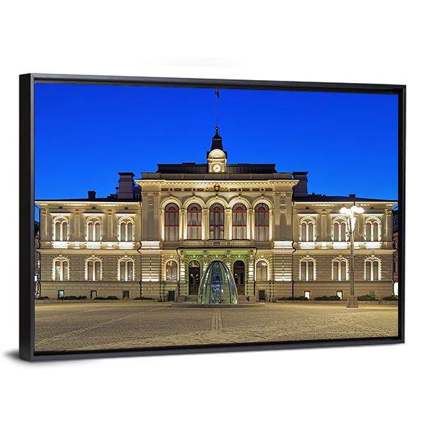 The Tampere City Hall Canvas Wall Art-3 Horizontal-Gallery Wrap-25" x 16"-Tiaracle
