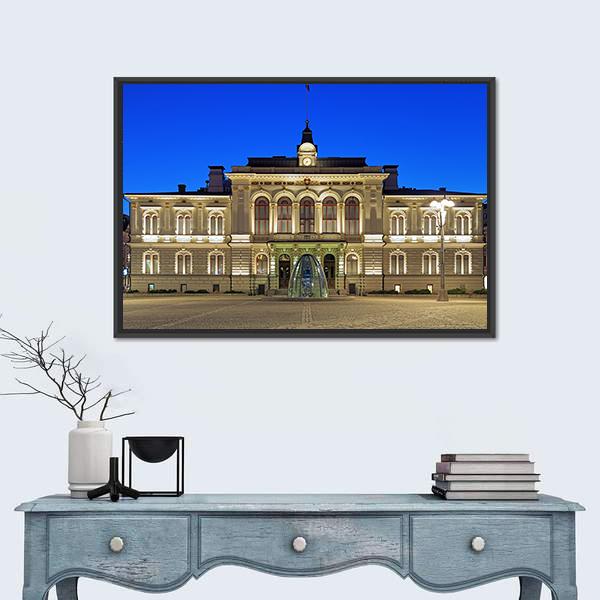 The Tampere City Hall Canvas Wall Art-3 Horizontal-Gallery Wrap-25" x 16"-Tiaracle