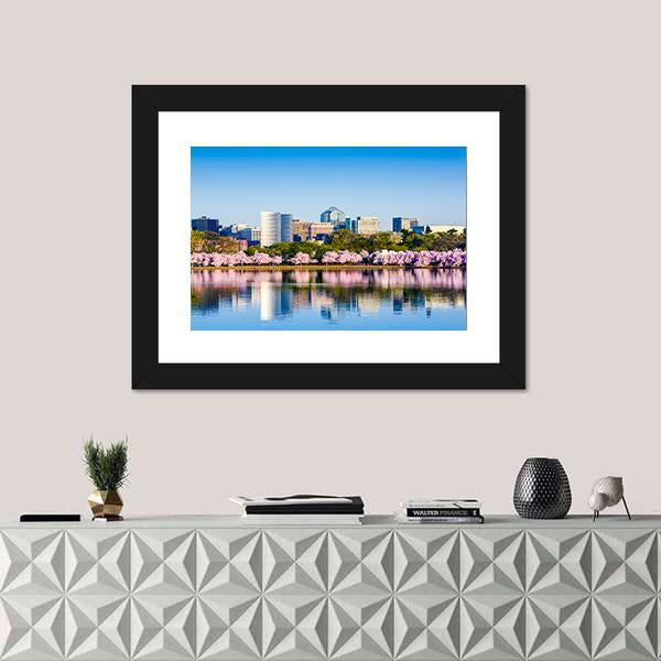 The Tidal Basin Canvas Wall Art-5 Horizontal-Gallery Wrap-22" x 12"-Tiaracle
