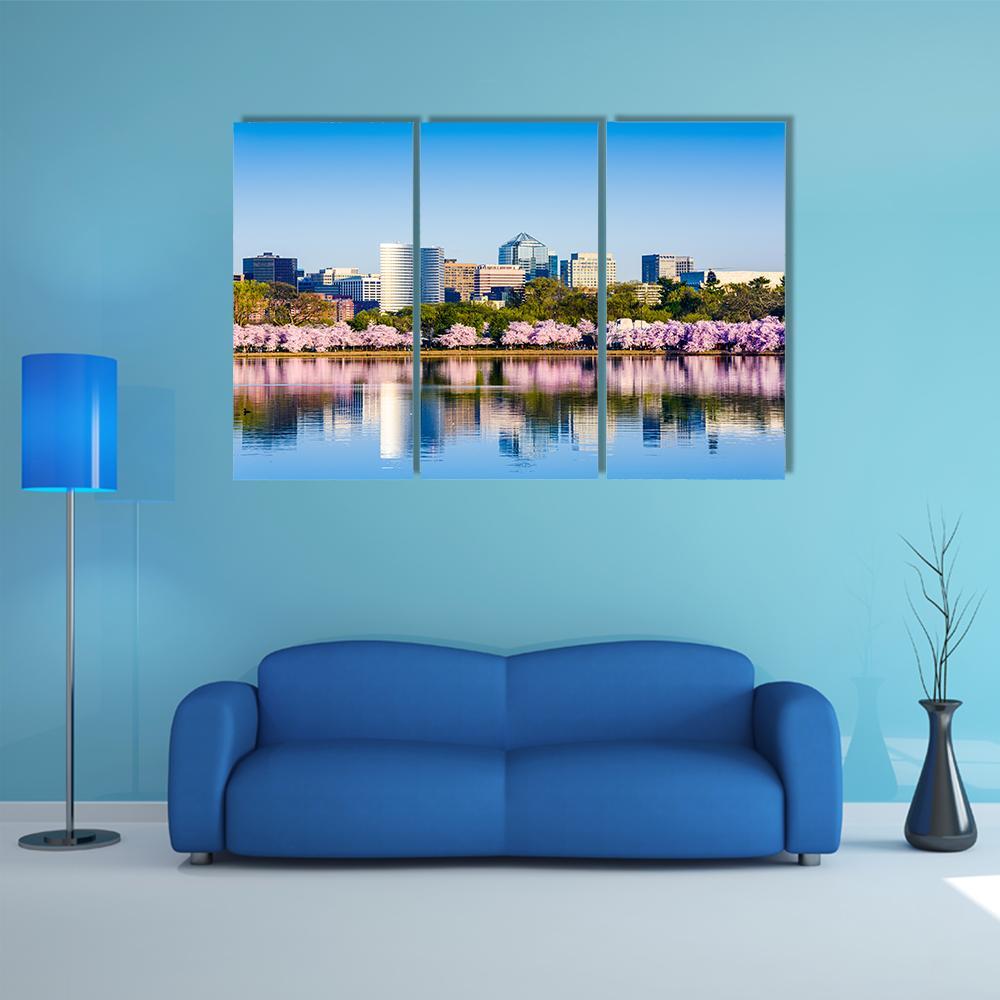 The Tidal Basin Canvas Wall Art-3 Horizontal-Gallery Wrap-37" x 24"-Tiaracle