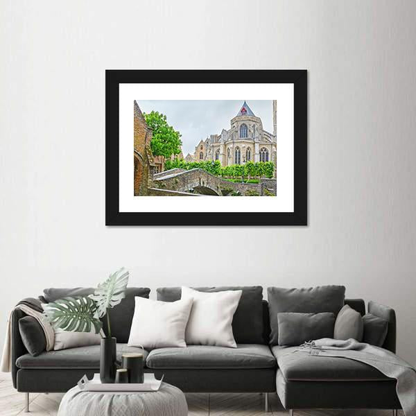 The Tiny Bonifacius Bridge Canvas Wall Art-1 Piece-Framed Print-20" x 16"-Tiaracle
