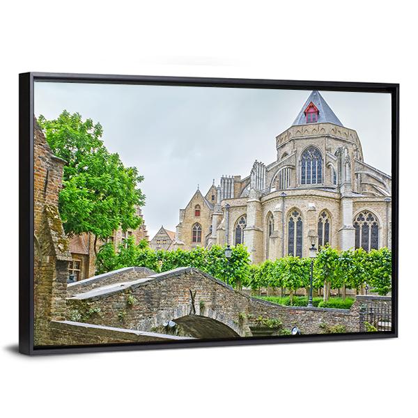 The Tiny Bonifacius Bridge Canvas Wall Art-3 Horizontal-Gallery Wrap-25" x 16"-Tiaracle