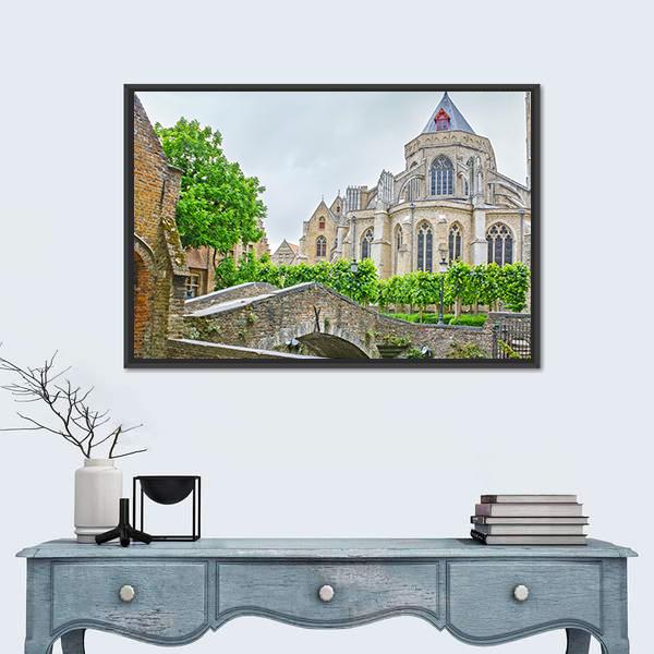 The Tiny Bonifacius Bridge Canvas Wall Art-3 Horizontal-Gallery Wrap-25" x 16"-Tiaracle