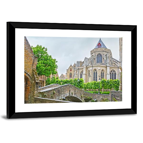 The Tiny Bonifacius Bridge Canvas Wall Art-3 Horizontal-Gallery Wrap-25" x 16"-Tiaracle