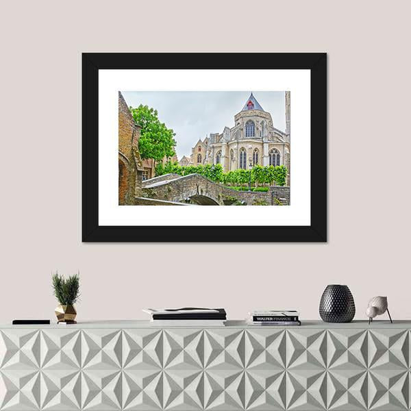 The Tiny Bonifacius Bridge Canvas Wall Art-3 Horizontal-Gallery Wrap-25" x 16"-Tiaracle
