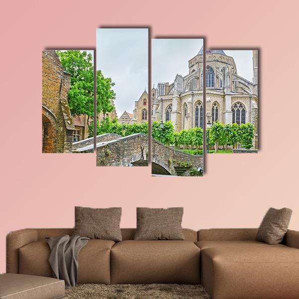 The Tiny Bonifacius Bridge Canvas Wall Art-4 Pop-Gallery Wrap-50" x 32"-Tiaracle
