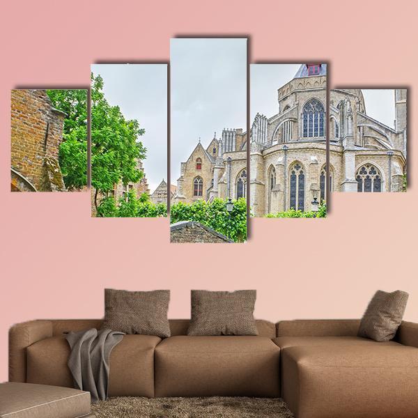 The Tiny Bonifacius Bridge Canvas Wall Art-5 Star-Gallery Wrap-62" x 32"-Tiaracle