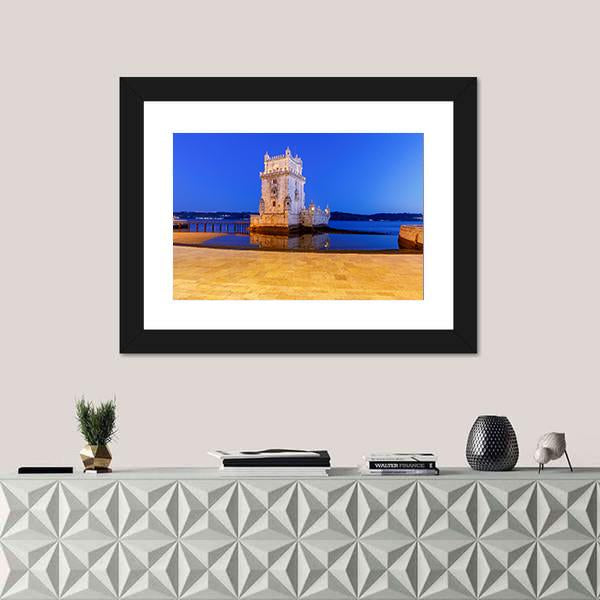 The Tower Belem Canvas Wall Art-5 Horizontal-Gallery Wrap-22" x 12"-Tiaracle