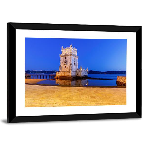 The Tower Belem Panoramic Canvas Wall Art-1 Piece-36" x 12"-Tiaracle