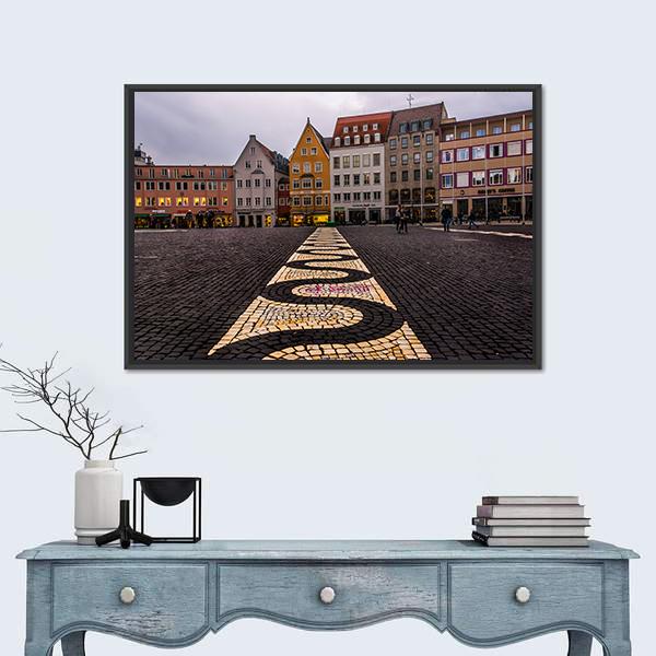 The Town Hall Of Augsburg Canvas Wall Art-3 Horizontal-Gallery Wrap-25" x 16"-Tiaracle