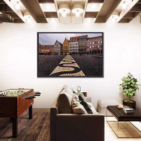 The Town Hall Of Augsburg Canvas Wall Art-3 Horizontal-Gallery Wrap-25" x 16"-Tiaracle