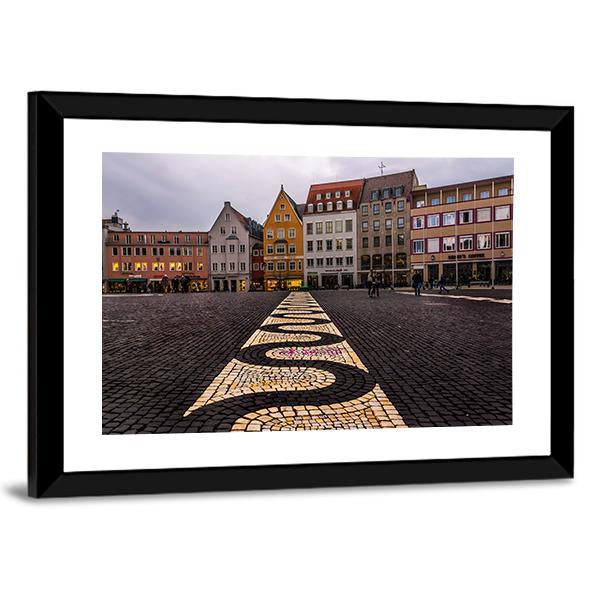 The Town Hall Of Augsburg Canvas Wall Art-3 Horizontal-Gallery Wrap-25" x 16"-Tiaracle