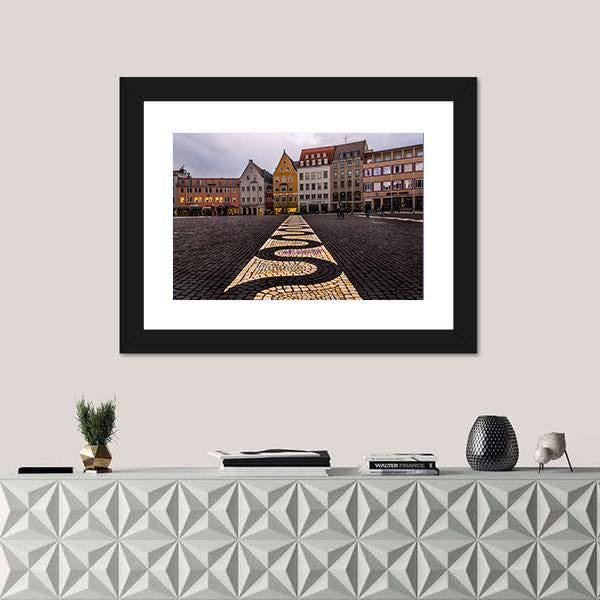The Town Hall Of Augsburg Canvas Wall Art-3 Horizontal-Gallery Wrap-25" x 16"-Tiaracle