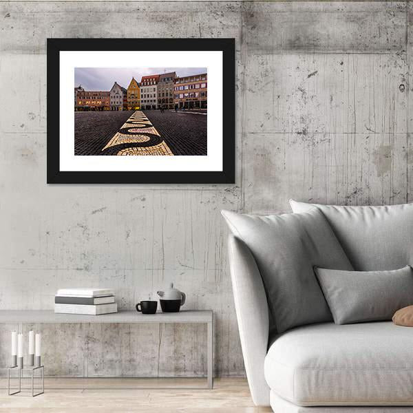 The Town Hall Of Augsburg Canvas Wall Art-3 Horizontal-Gallery Wrap-25" x 16"-Tiaracle