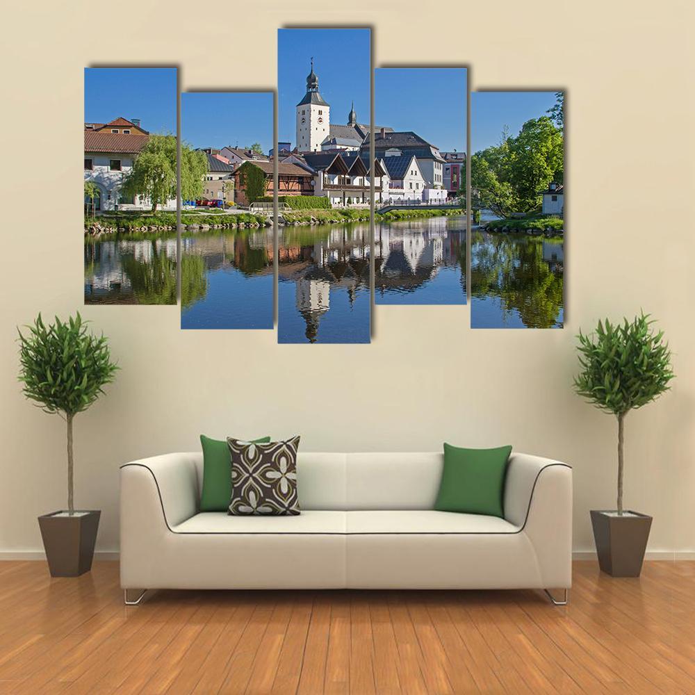 County Town Of Regen Canvas Wall Art-5 Pop-Gallery Wrap-47" x 32"-Tiaracle