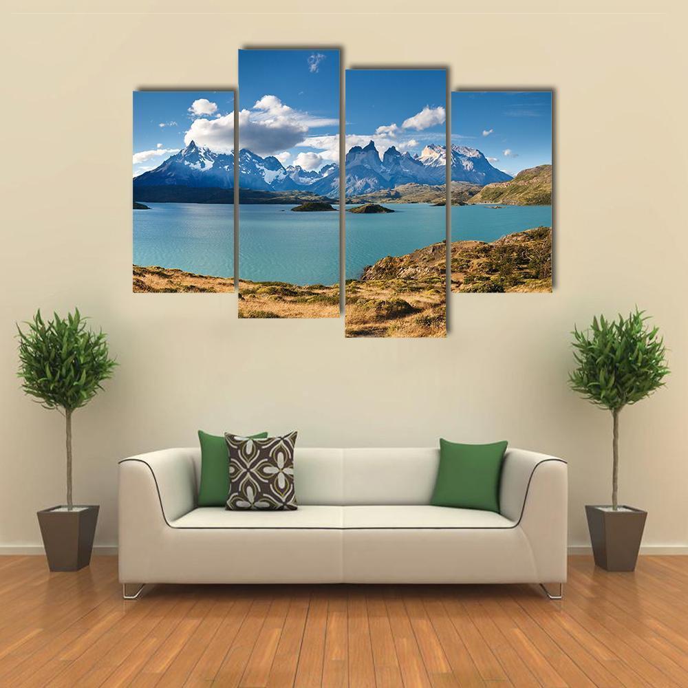 Torres del Paine National Park Canvas Wall Art-4 Pop-Gallery Wrap-50" x 32"-Tiaracle