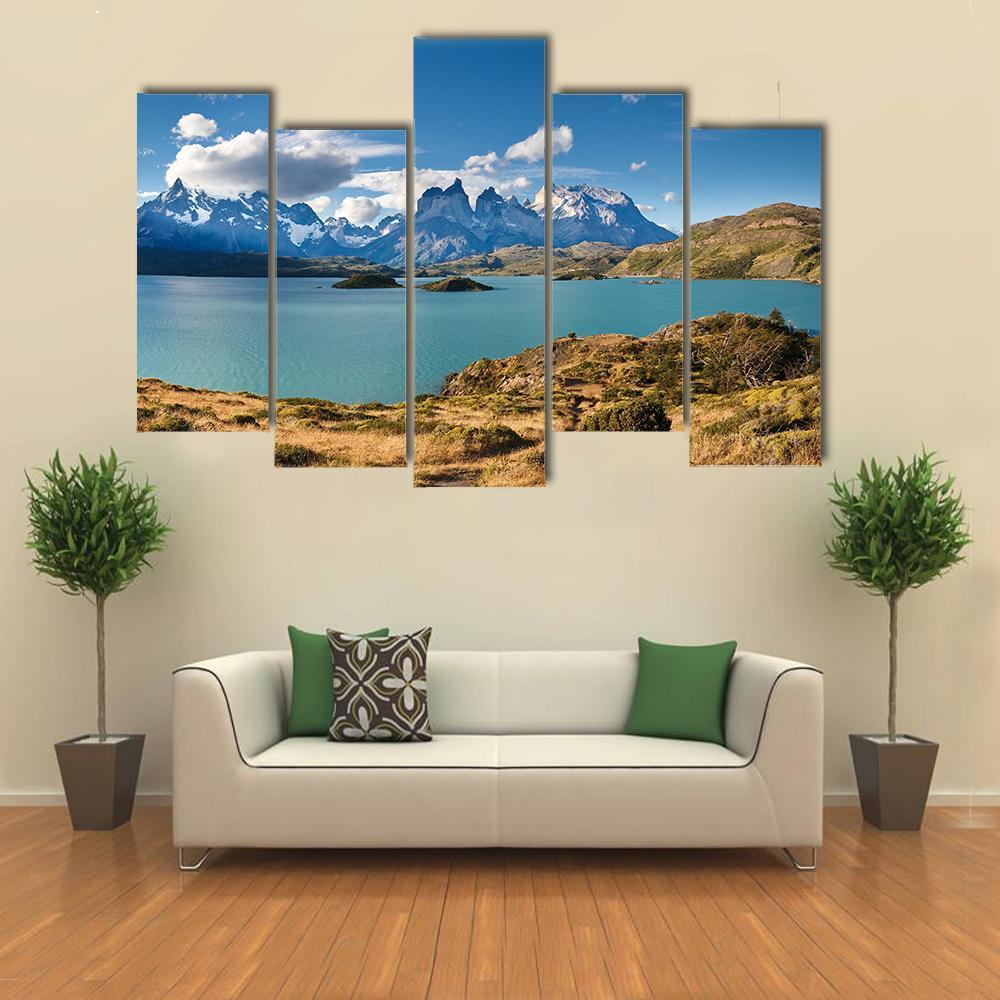 Torres del Paine National Park Canvas Wall Art-5 Pop-Gallery Wrap-47" x 32"-Tiaracle