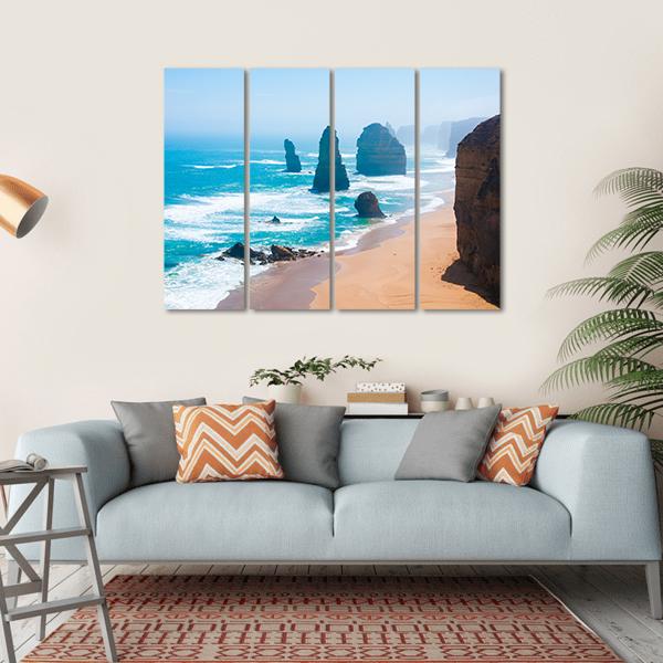 The Twelve Apostles In Victoria Canvas Wall Art-4 Horizontal-Gallery Wrap-34" x 24"-Tiaracle