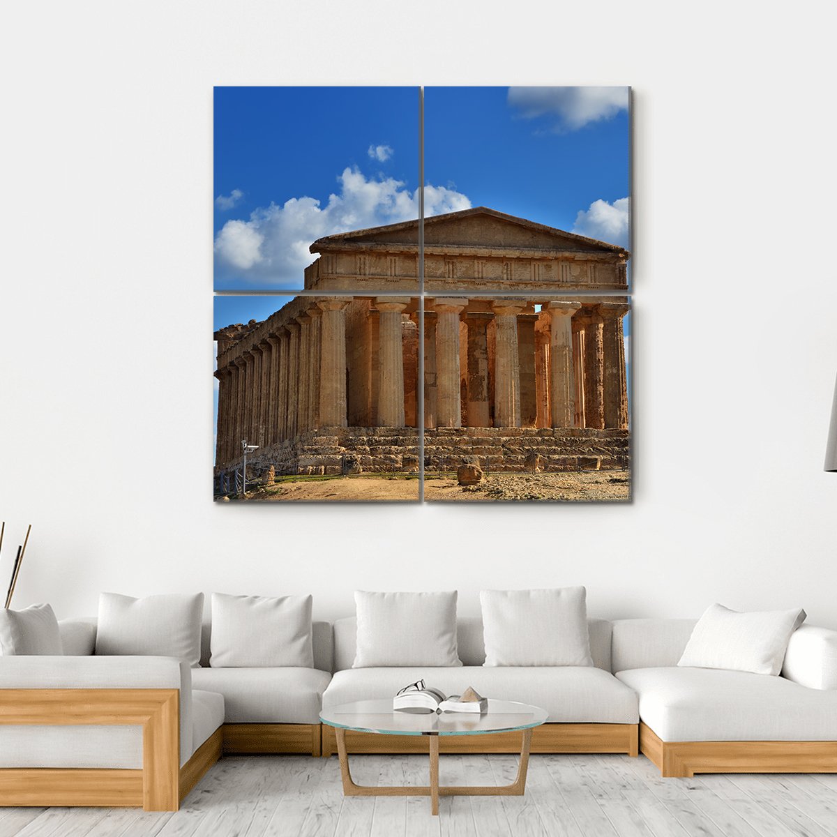 Valley Of The Temples Canvas Wall Art-4 Square-Gallery Wrap-17" x 17"-Tiaracle