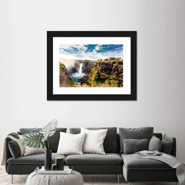 The Victoria Falls Canvas Wall Art-1 Piece-Framed Print-30" x 20"-Tiaracle