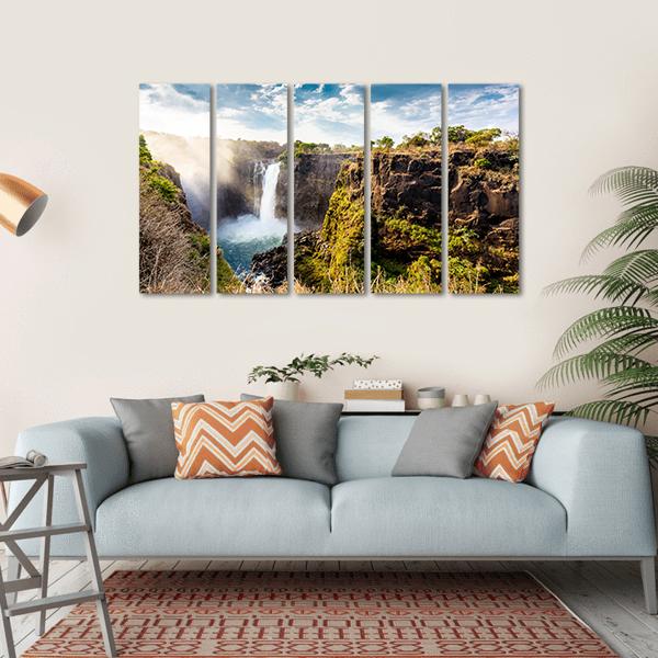 The Victoria Falls Canvas Wall Art-4 Horizontal-Gallery Wrap-34" x 24"-Tiaracle