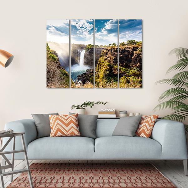 The Victoria Falls Canvas Wall Art-5 Horizontal-Gallery Wrap-22" x 12"-Tiaracle