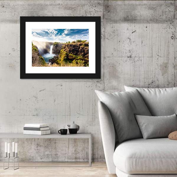 The Victoria Falls Panoramic Canvas Wall Art-1 Piece-36" x 12"-Tiaracle