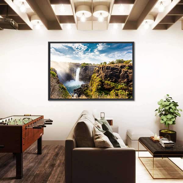 The Victoria Falls Panoramic Canvas Wall Art-1 Piece-36" x 12"-Tiaracle