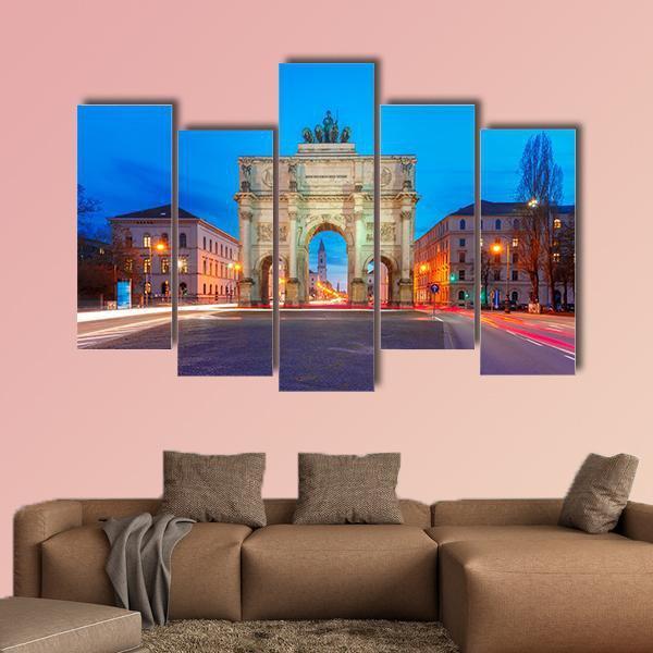 Victory Gate Germany Canvas Wall Art-5 Pop-Gallery Wrap-47" x 32"-Tiaracle