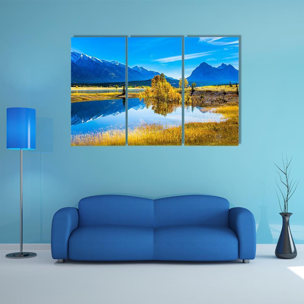 Abraham Lake Canvas Wall Art-3 Horizontal-Gallery Wrap-37" x 24"-Tiaracle