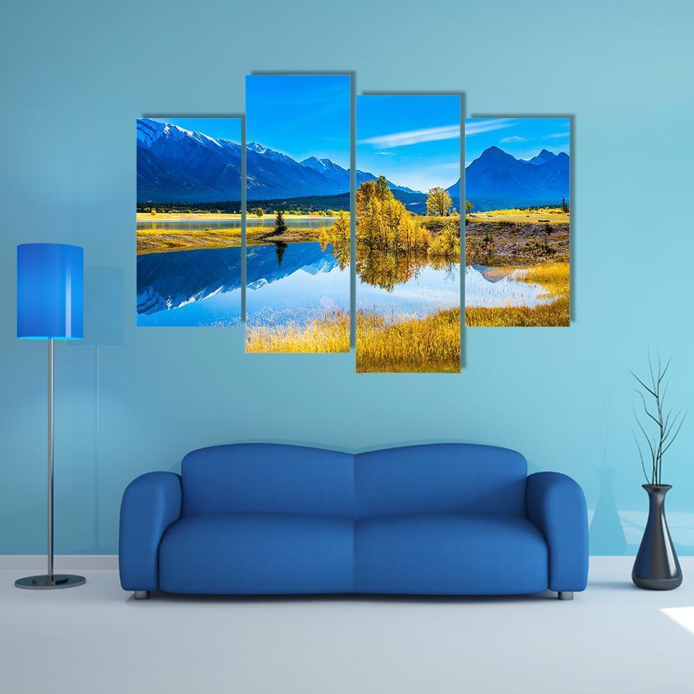 Abraham Lake Canvas Wall Art-4 Pop-Gallery Wrap-50" x 32"-Tiaracle