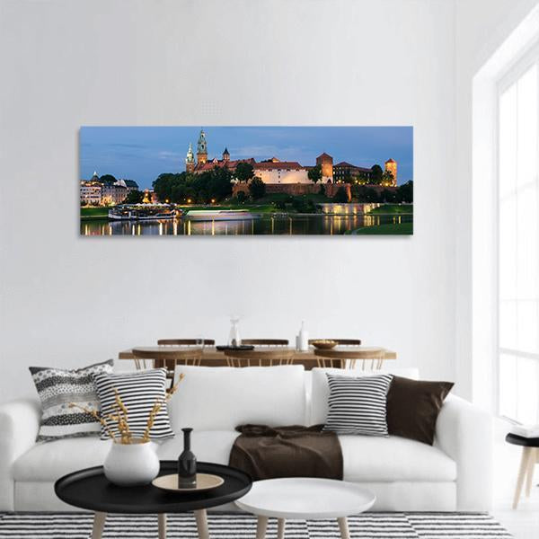 The Wawel Royal Castle Panoramic Canvas Wall Art-1 Piece-36" x 12"-Tiaracle