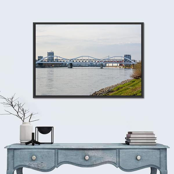 The White Bridge Germany Canvas Wall Art-3 Horizontal-Gallery Wrap-25" x 16"-Tiaracle
