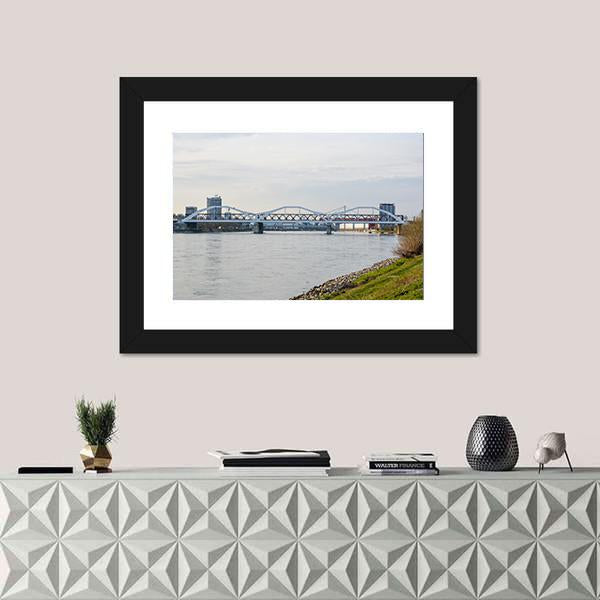 The White Bridge Germany Canvas Wall Art-3 Horizontal-Gallery Wrap-25" x 16"-Tiaracle