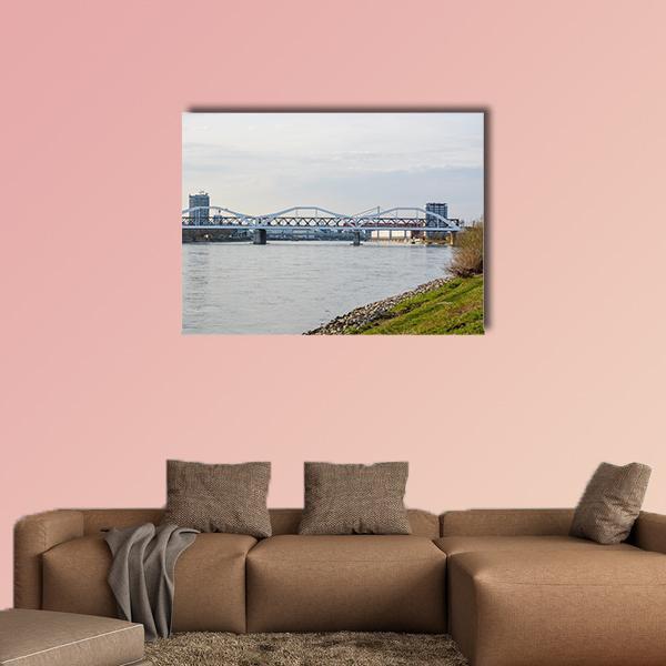 The White Bridge Germany Canvas Wall Art-1 Piece-Gallery Wrap-48" x 32"-Tiaracle