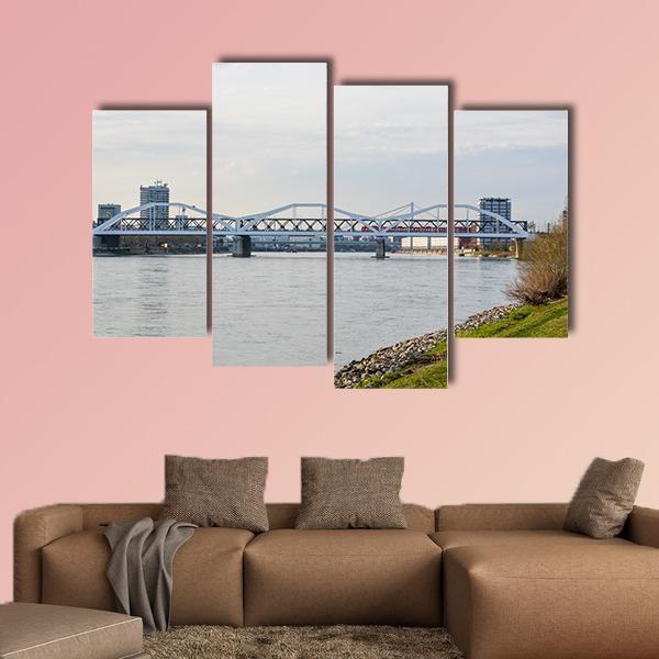 The White Bridge Germany Canvas Wall Art-4 Pop-Gallery Wrap-50" x 32"-Tiaracle