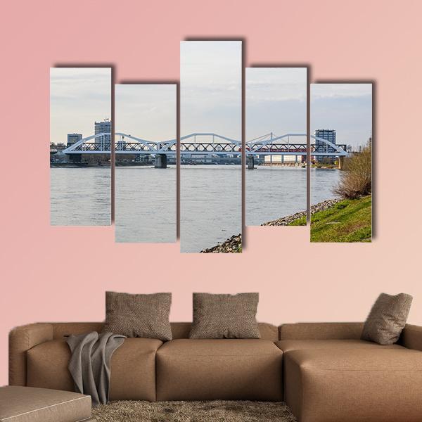 The White Bridge Germany Canvas Wall Art-5 Pop-Gallery Wrap-47" x 32"-Tiaracle