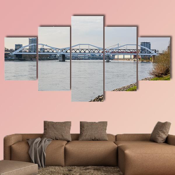 The White Bridge Germany Canvas Wall Art-5 Star-Gallery Wrap-62" x 32"-Tiaracle