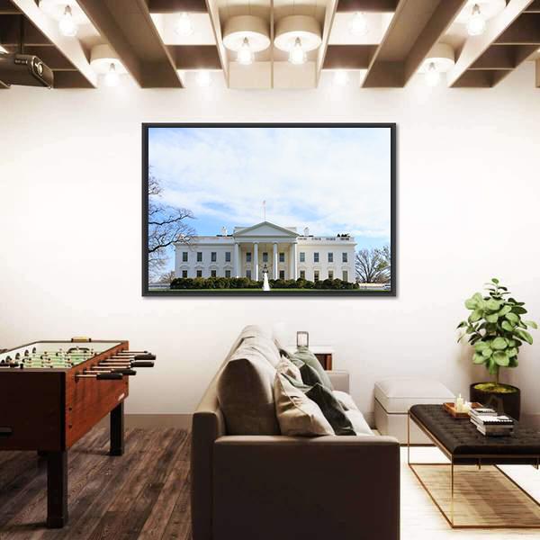 The White House Canvas Wall Art-5 Horizontal-Gallery Wrap-22" x 12"-Tiaracle