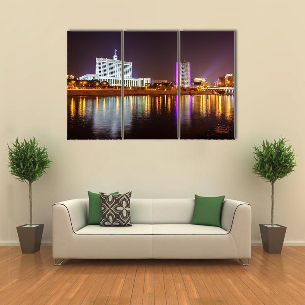 The White House Moscow Canvas Wall Art-3 Horizontal-Gallery Wrap-37" x 24"-Tiaracle